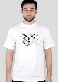 Biały t-shirt ze szczurem