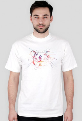 Kolorowe t-shirty z kolorowym szczurem