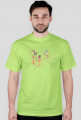 Kolorowe t-shirty z kolorowym szczurem