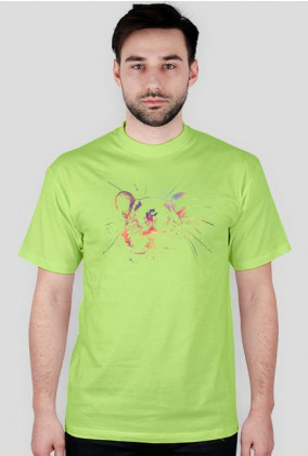 Kolorowe t-shirty z kolorowym szczurem