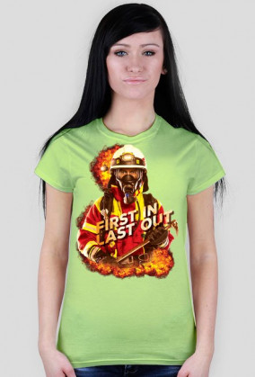 Damska, koszulka, firsl in last out