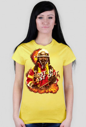 Damska, koszulka, firsl in last out