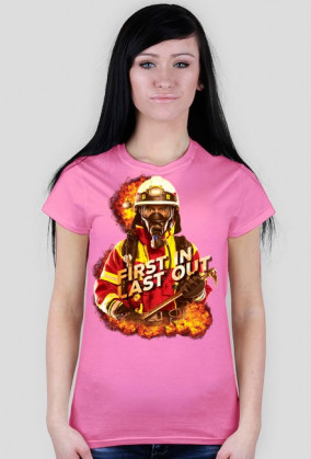Damska, koszulka, firsl in last out