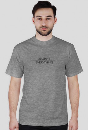 AGAINST EVERYTHING - T-SHIRT CZARNY NADRUK