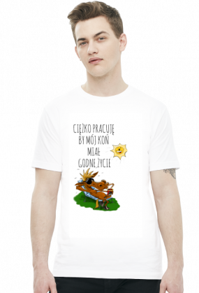 Koszulka Męska - GODNE ŻYCIE KONIA