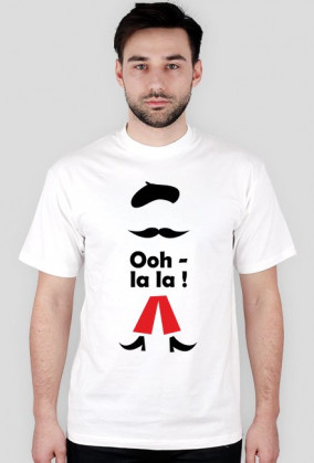 Koszulka męska z nadrukiem "Oh la la1"