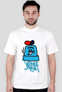 koszulka fatcap blue biała