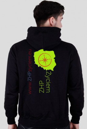 Bluza z kapturem logo na plecach