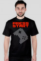 PRESS START LOGO orange - black t-shirt