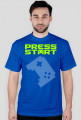 PRESS START LOGO green - blue t-shirt