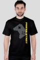 PRESS START LOGO vertical yellow - black t-shirt