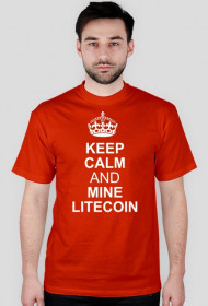 keep calm and mine litecoin (czerwona)