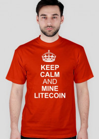 keep calm and mine litecoin (czerwona)
