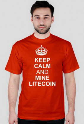 keep calm and mine litecoin (czerwona)