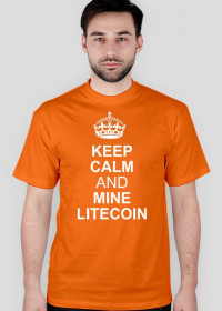 keep calm and mine litecoin (pomarańczowa)