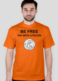 BE FREE pay with Litecoin (pomarańczowa)
