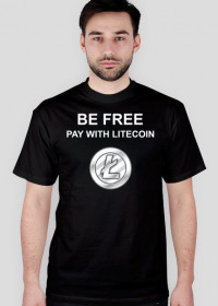 BE FREE pay with Litecoin (czarna)