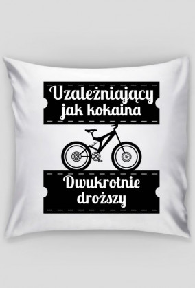 Poszewka na poduszkę - Rower Uzależnia