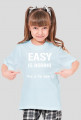 EASY is boring - t-shirt 4 kid - white