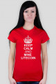 DAMSKA- keep calm and mine litecoin (czerwona)