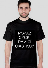 CzarnyT-shirt męski z napisem