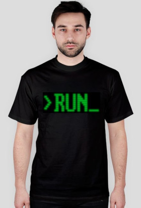 Koszulka męska "RUN_" czarna