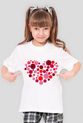 Koszulka dziewczęca - Serce