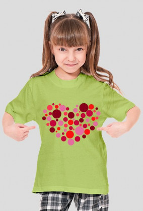 Koszulka dziewczęca - Serce