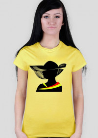 Koszulka damska Kobieta w kapeluszu