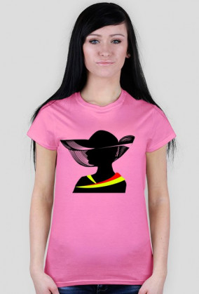 Koszulka damska Kobieta w kapeluszu