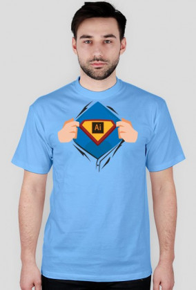 Superdesigner (Illustrator) – t-shirt męski