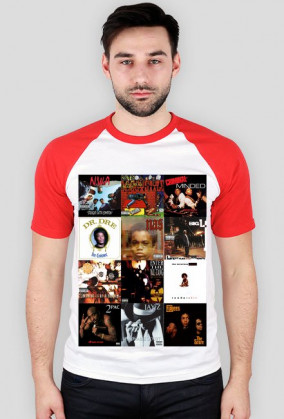 90s Rap Koszulka (czarna/czerwona)