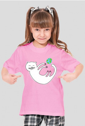kotek koszulka dziewczynka