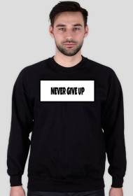 bluza Never give up czarna