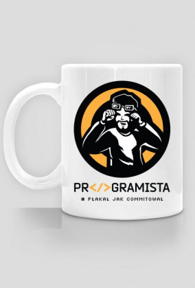 Kubek "Programista płakał jak commitował"