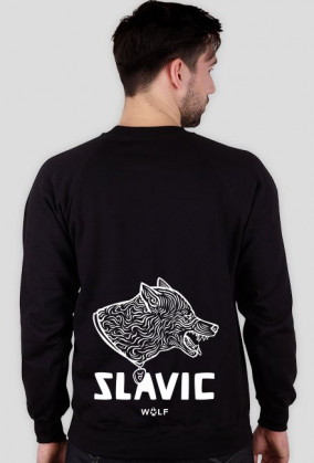 Slavic white WOLF - bluza