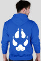 Slavic white WOLF print- bluza z kapturem