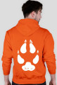 Slavic white WOLF print- bluza z kapturem