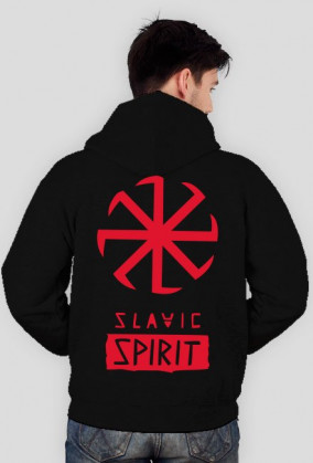 Slavic Spirit red Classic - bluza z kapturem zip