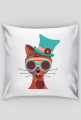 Steampunk Cat - poszewka na poduszkę