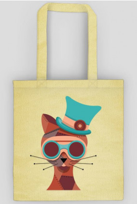 Steampunk Cat – eko torba