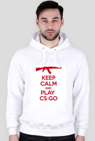 Bluza Kepp Calm And Play CS:GO(czerwony nadruk)
