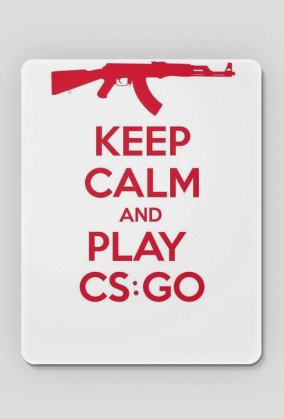 Podkładka pod myszę Keep Calm And Play CS:GO (czerwony nadruk)