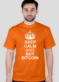 keep calm and buy bitcoin (pomarańczowa)