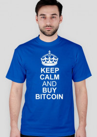 keep calm and buy bitcoin (niebieska)