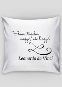 Poszewka na poduszkę - Cytat, L. da Vinci
