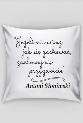 Poszewka na poduszkę - Cytat, A. Słonimski