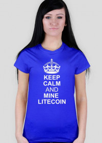 DAMSKA- keep calm and buy Bitcoin (niebieska)