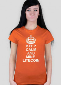 DAMSKA- keep calm and buy Bitcoin (pomarańczowa)