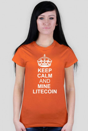 DAMSKA- keep calm and buy Bitcoin (pomarańczowa)